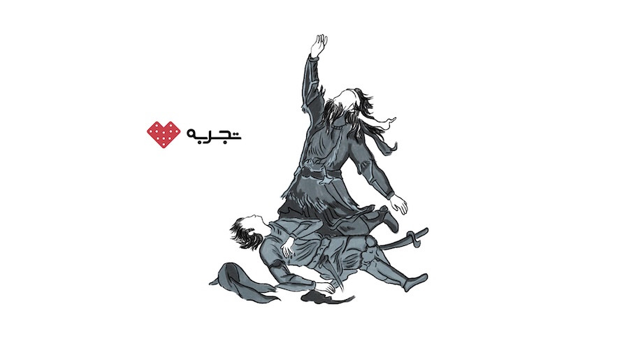 رستم بالا سر بالین خونی سهراب پس از به قتل رساندنش و به دنبال نوش دارو برای پسرش